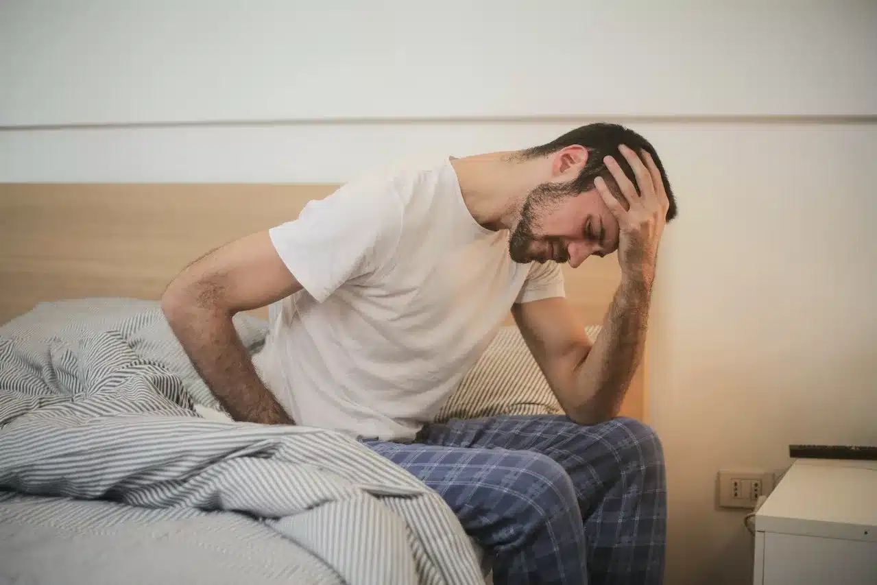 Man suffering from headache