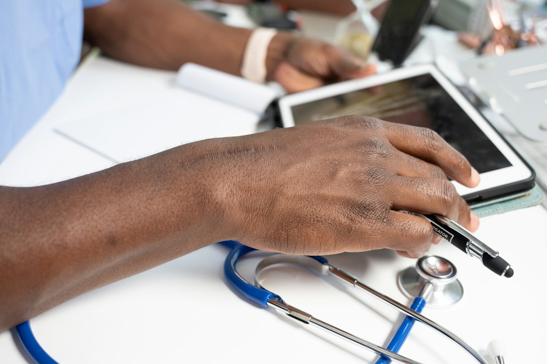 healthcare provider conducting an intake assessment
